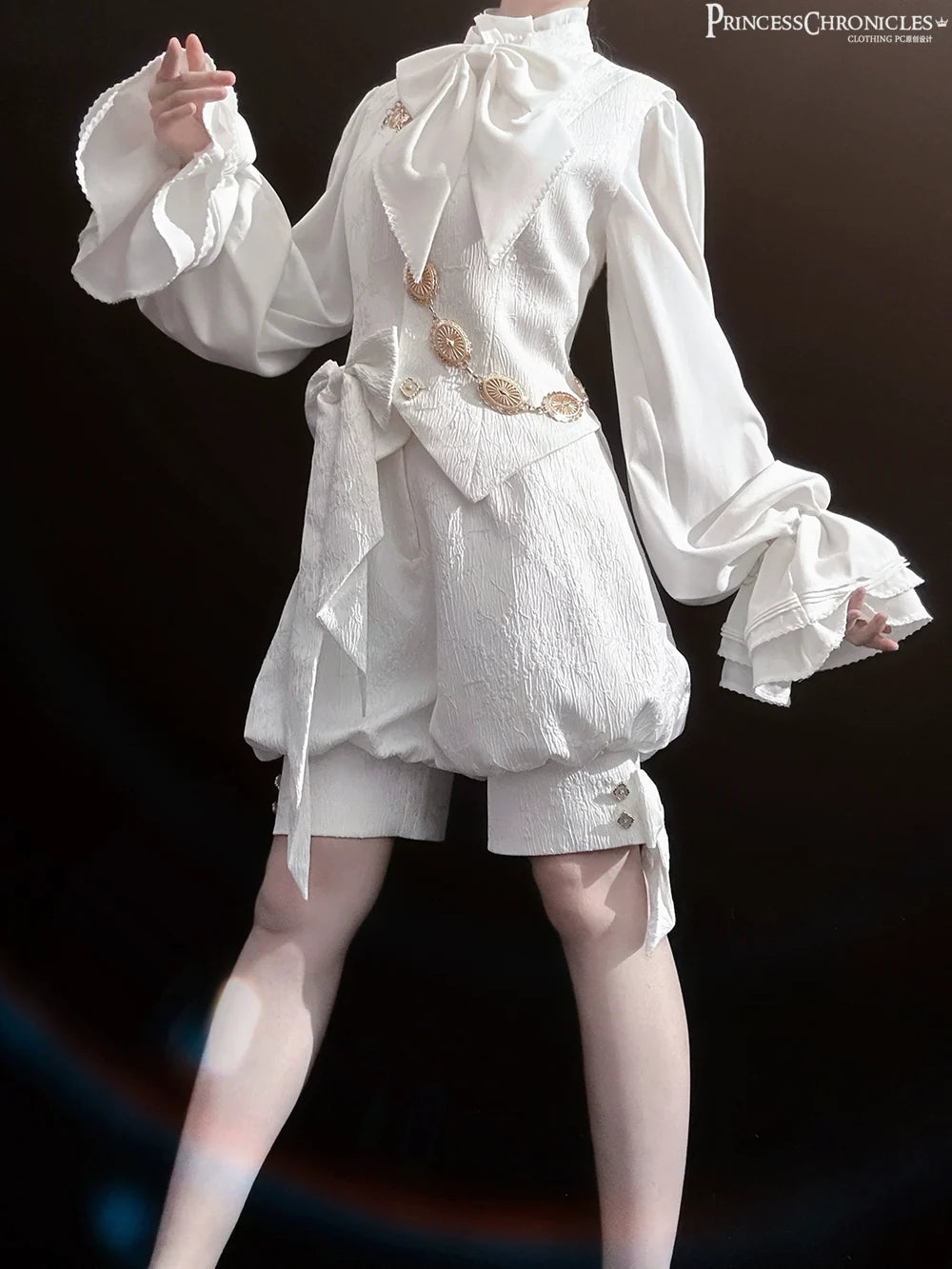Rabbit Hunting White Moonlight - Retro Ouji Lolita White Vest