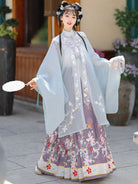 Ming Dynasty Hanfu Set with Cloud Collar & Mamian Skirt｜Sleepless Petal 花未眠
