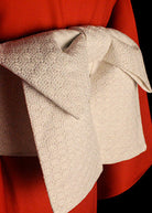 Moonlight White | Kimono Bow Obi Belt (月素)