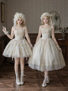 Confession Poem - Classic Lolita Corset JSK Set, Lace & Bows