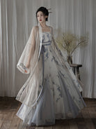 Song Dynasty Modern Hanfu Changgan Temple Jacket and Pleated Skirt - Songjian 松间 (Preorder)