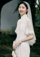 White Bridal Qipao Dress (WQP03)