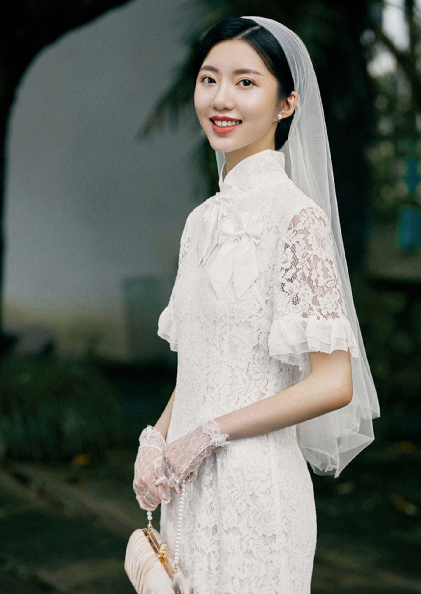 White Bridal Qipao Dress (WQP03)