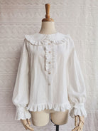 Cotton Lolita Blouse, Autumn and Winter Japanese Style