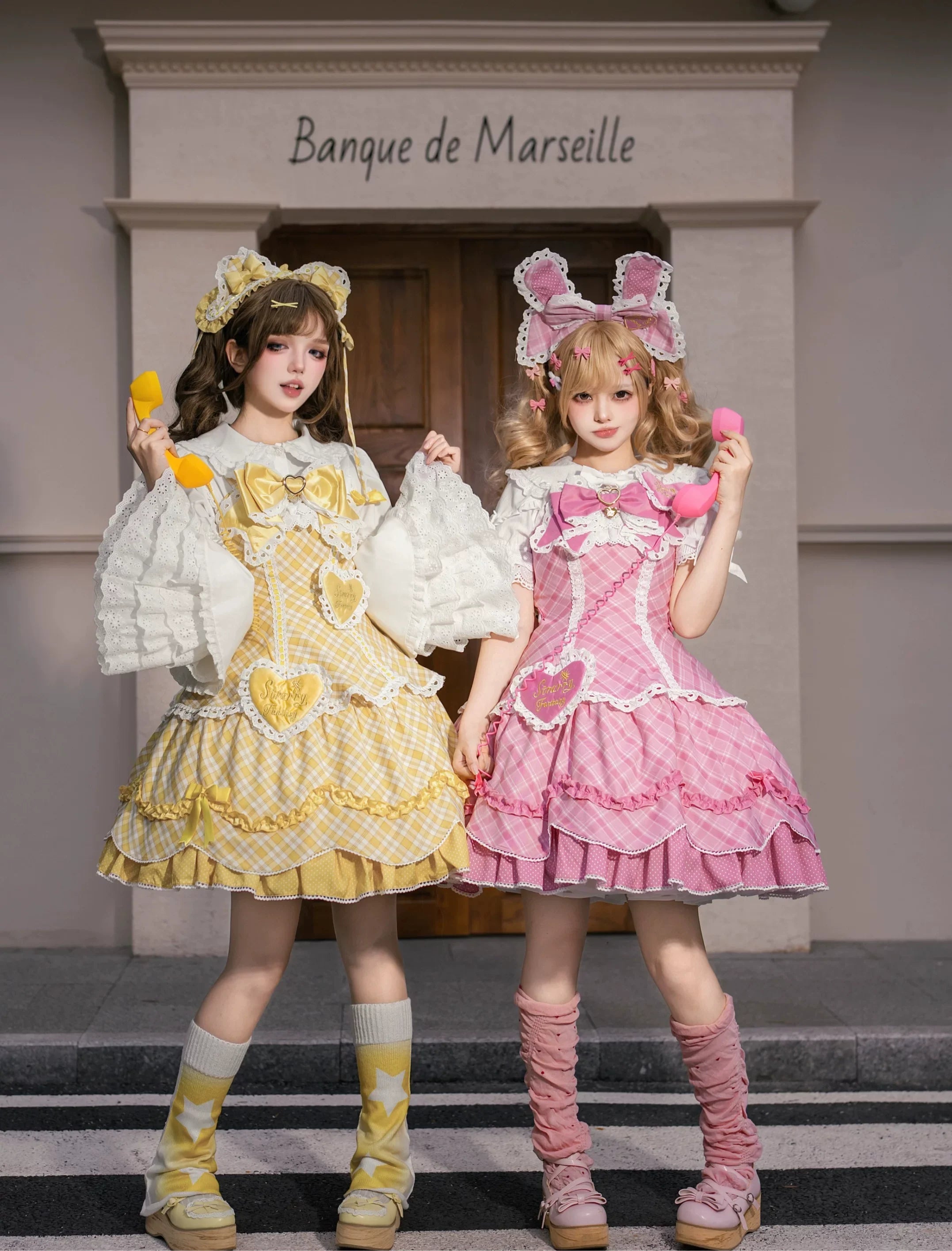 Shibuya Honey - Plus Size Sweet Lolita Plaid OP & JSK Dress