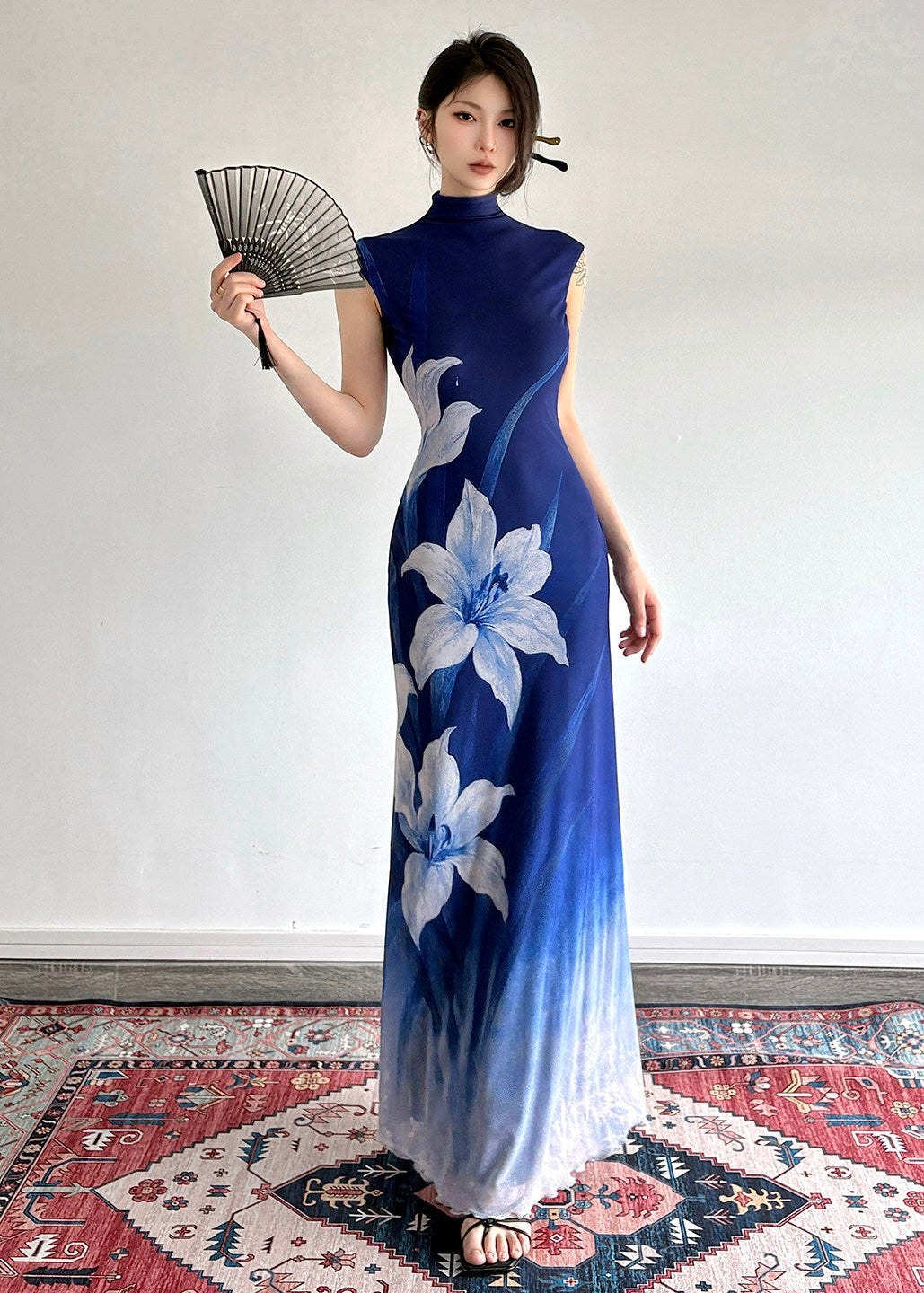 Orchid Pavilion | Maxi Modern Sleeveless Qipao (兰亭)