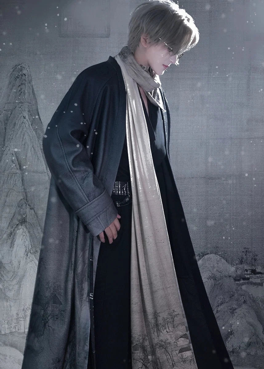 Snow Moutains | Modern Unisex Coat And Scarf (江山覆雪)