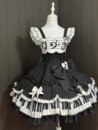 Rhythm Note - Old School Lolita JSK Dress with Piano Keys Hem