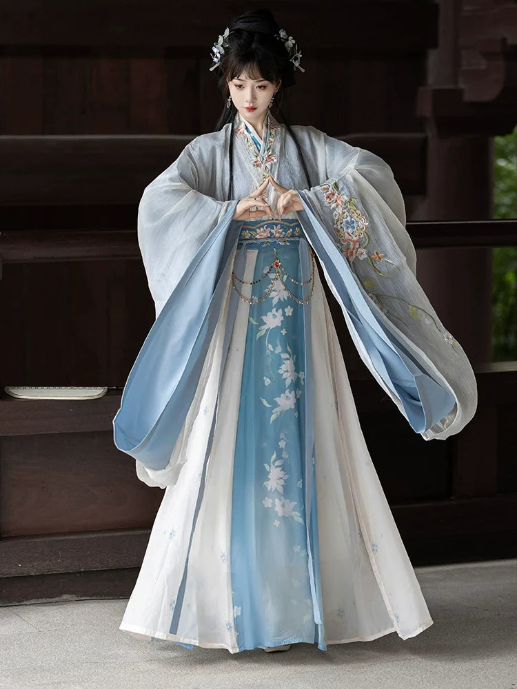 Wei Jin Dynasty Qiyao Ruqun Hanfu | Nian Fanchen 念凡尘
