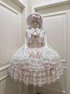 Dream Prelude - Dreamy Princess Lolita JSK Dress Suit, Tiered Lace