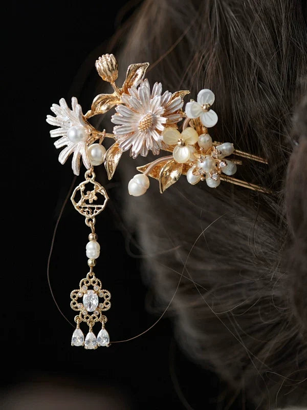 Daisy Flower Hair Stick | Ancient Chinese Hair Accessory