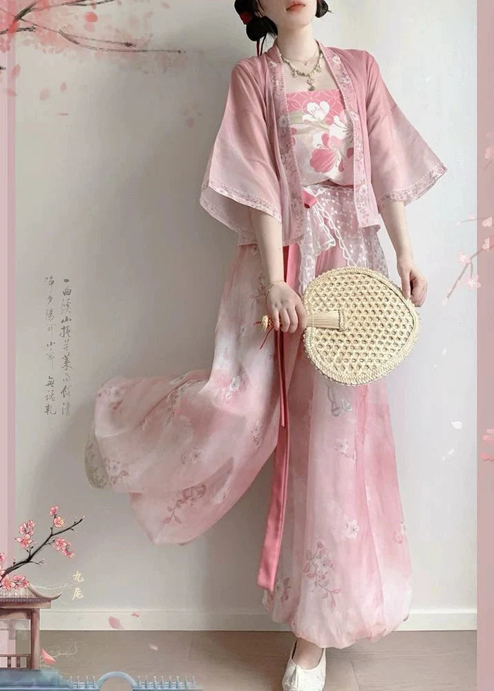 Pink Bubbles | 3-Piece Plus Pants Set (粉红泡泡)