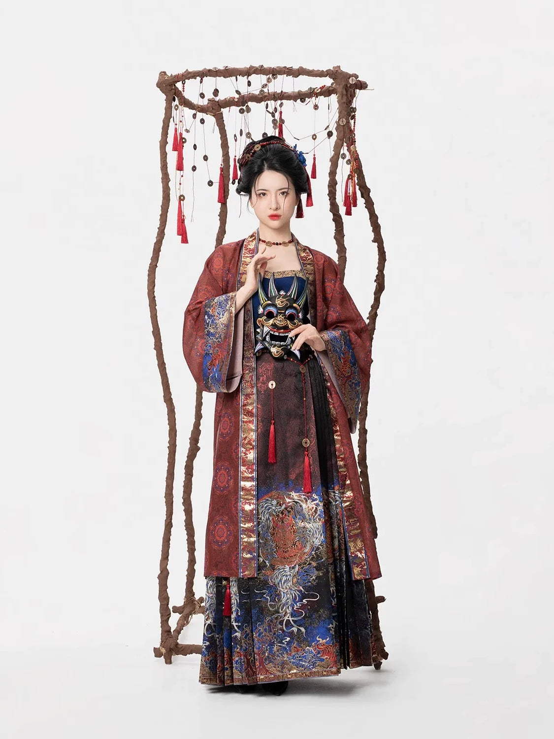 Ming Dynasty Modern Hanfu Mamianqun Outfit - Shen Nuo 神傩