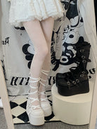 Gothic Doll - Gothic Lolita Platform Shoes, Adjustable Shoe Straps