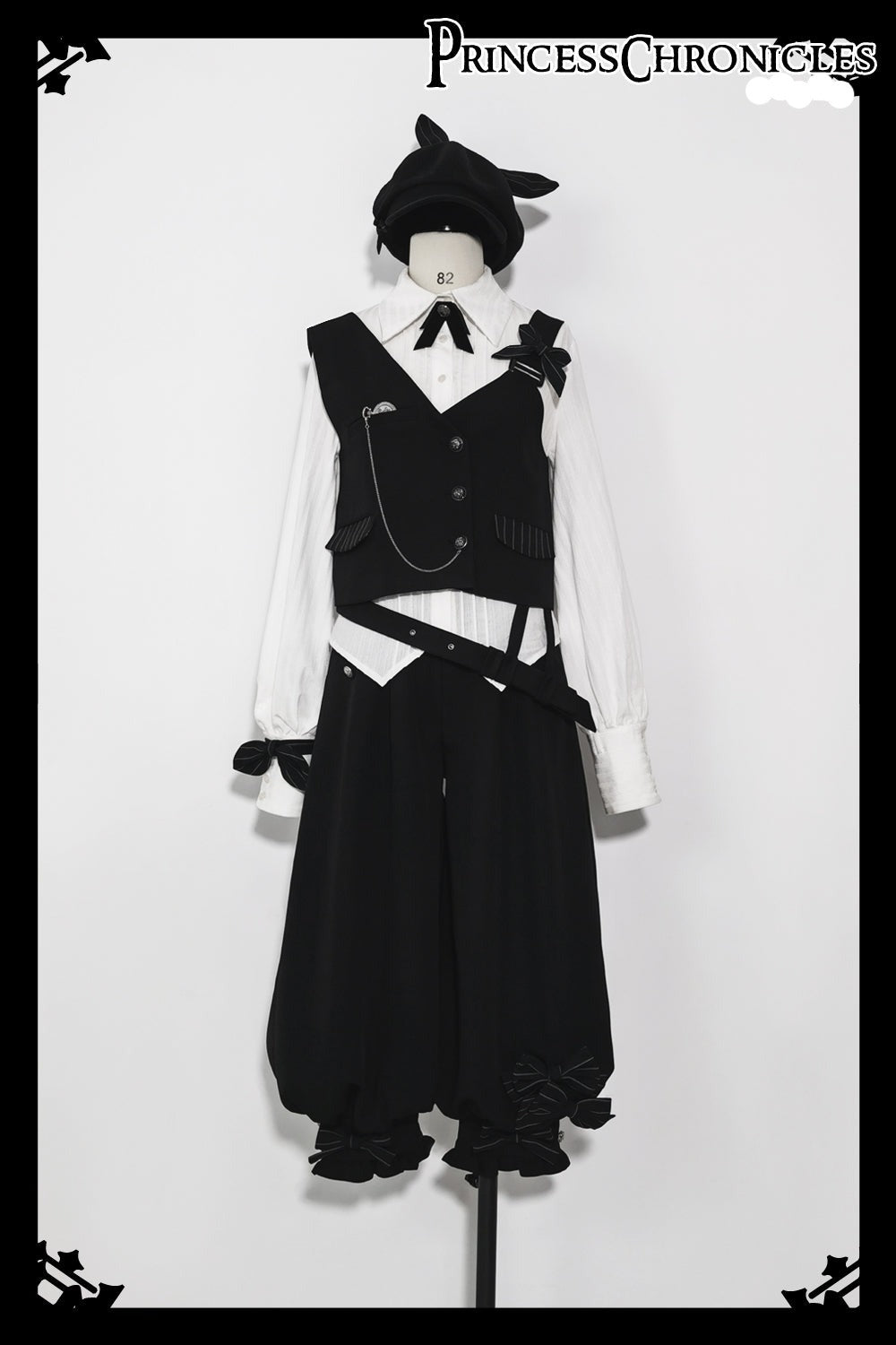 Secret Morning News - Vintage Ouji Lolita Vest Blouse Bloomers