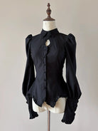 Shadow Hymn - Gothic Lolita Solid Shirt & Skirt, Side Zipper