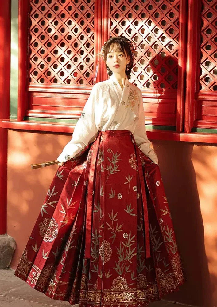Bamboo Shadow | Modern Ma Mian Skirt (竹影)
