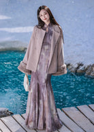 Violet Mist | Modern 2-Piece Qipao Dress (生紫烟)