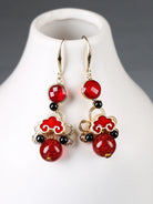 Auspicious Ruby Clouds Earrings | Cheongsam Jewelry