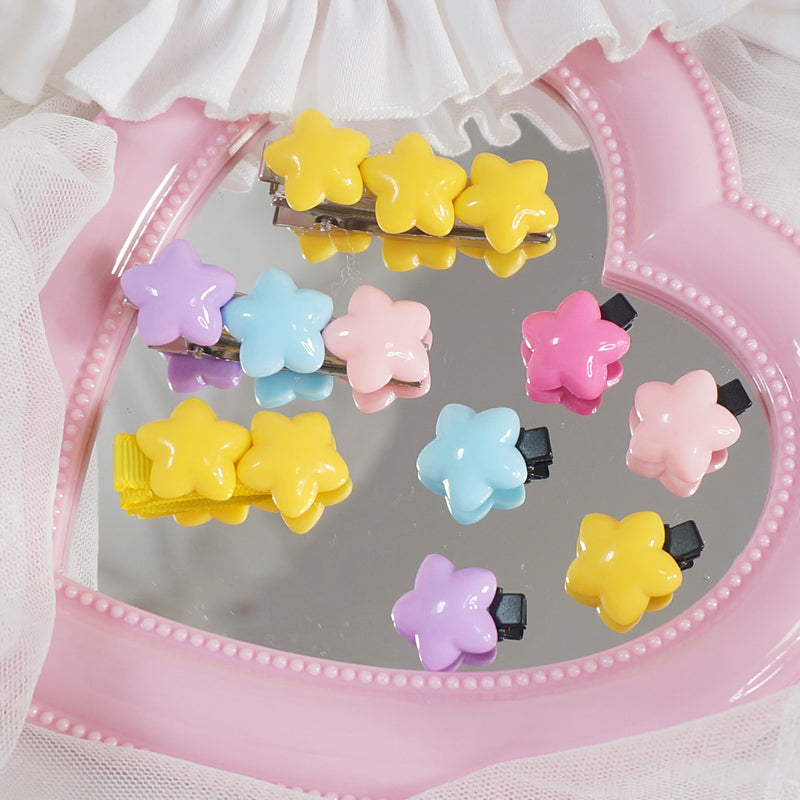 Sweet Lolita Hair Pins Star Shape Multicolor