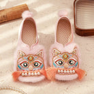Lucky Tiger | Real Rabbit Fur Embroidered Shoes(福虎)