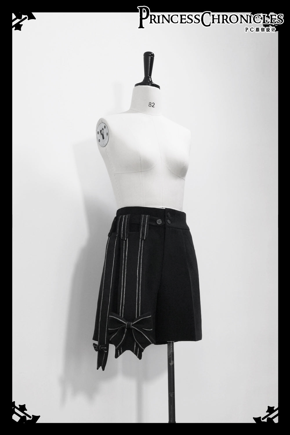 ShenYao - Ouji Vintage Lolita Black Bow Shorts