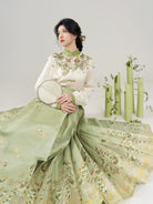 Chinese Long Sleeve Shirt & Mamian Skirt Outfit | Sunshine Rose 阳光玫瑰