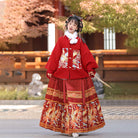 Ming Dynasty Hanfu Set Square Collar Top & Mamianqun | Phoenix Feather 凤羽