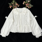 Sweet Lolita Blouse Double-layered Puff Sleeves Lolita Shirt