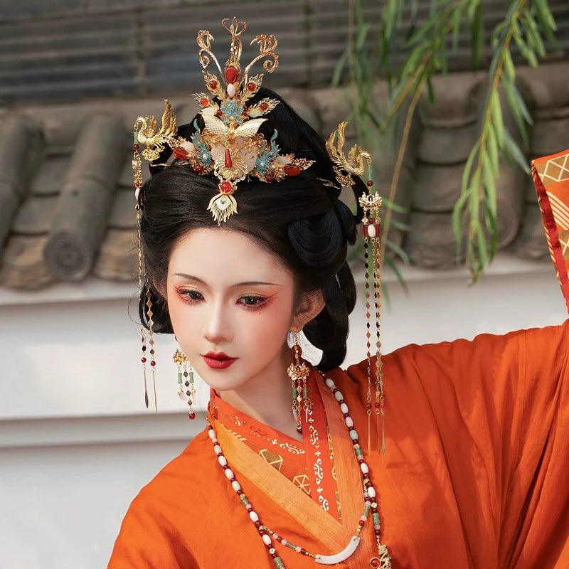 Hanfu Hair Accessories Set: Falling Purple Smoke