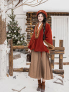 Festive Hanfu Jacket and Zipped Mamiaqun for Chinese New Year - Years 岁岁 (Preorder)