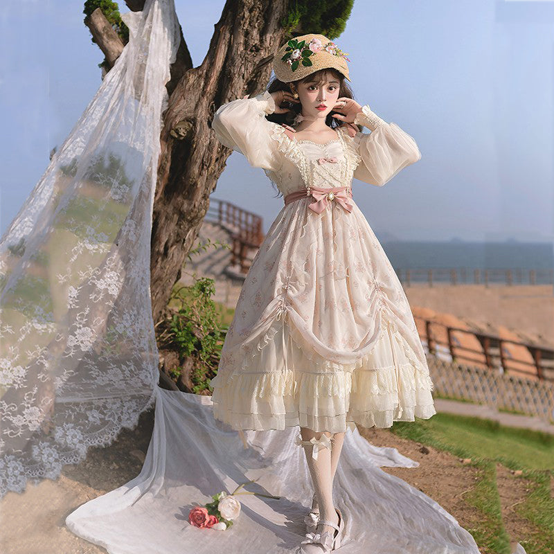 Time Stationery - Elegant Lolita Long Sleeve OP Dress