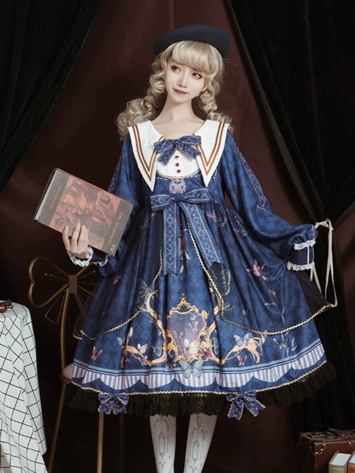 Classic Lolita OP Sailor Collar Elegant Lolita Dress