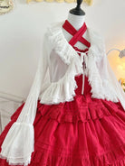 Mist Cardigan - Lightweight Sweet Lolita Bolero, Ruffle Details