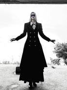 Downfall Dawn - Gothic Lolita Black Double-Breasted Coat