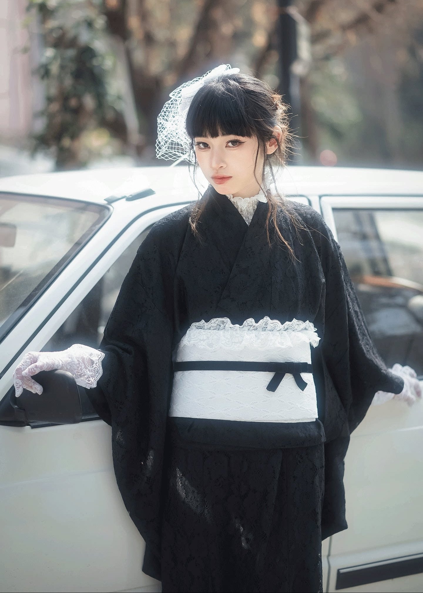 Su Yu | 5-Piece Lace Asian Kimono (素羽)