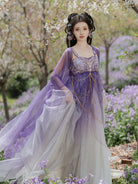Jiu Chong Zi | Tang Dynasty Hezi Dress with Wide Sleeve Jacket