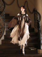 Desert Wanderer | Modern Chinese Hanfu Dress Set with Vintage Shawl