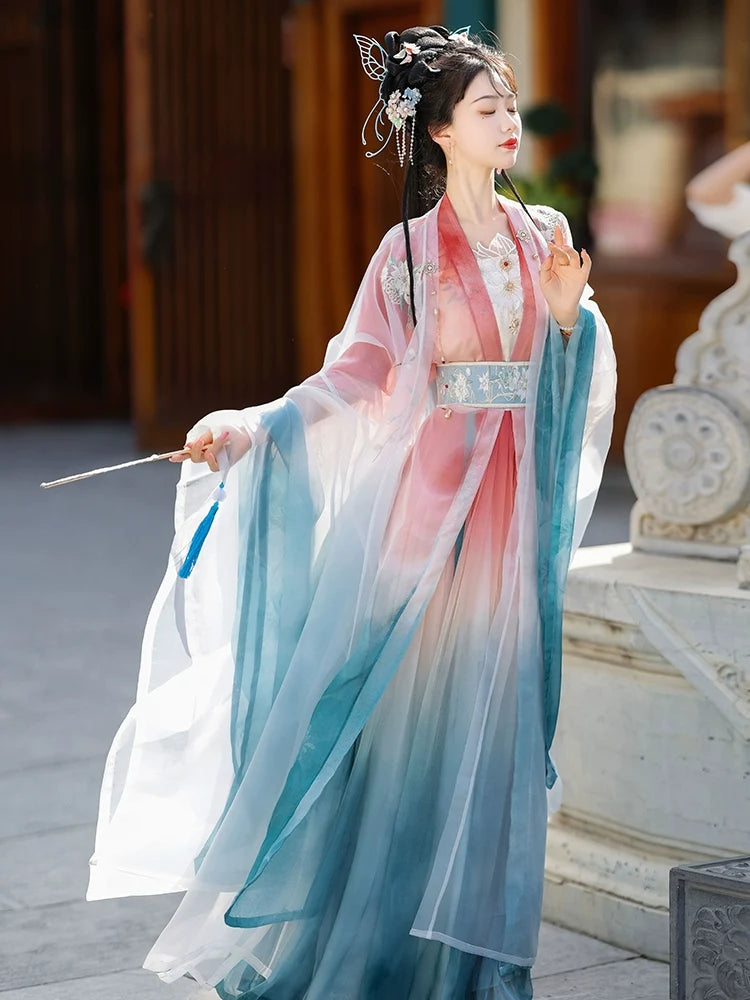 Wei Jin Dynasty Qiyao Ruqun Hanfu | Bamboo Shadow 竹影