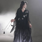 Whispering Bamboo 竹叶 - Unisex Cotton-Linen Cross-Collar Short-Sleeve Hanfu, Summer Zen Casual Chinese Robe (Preorder)