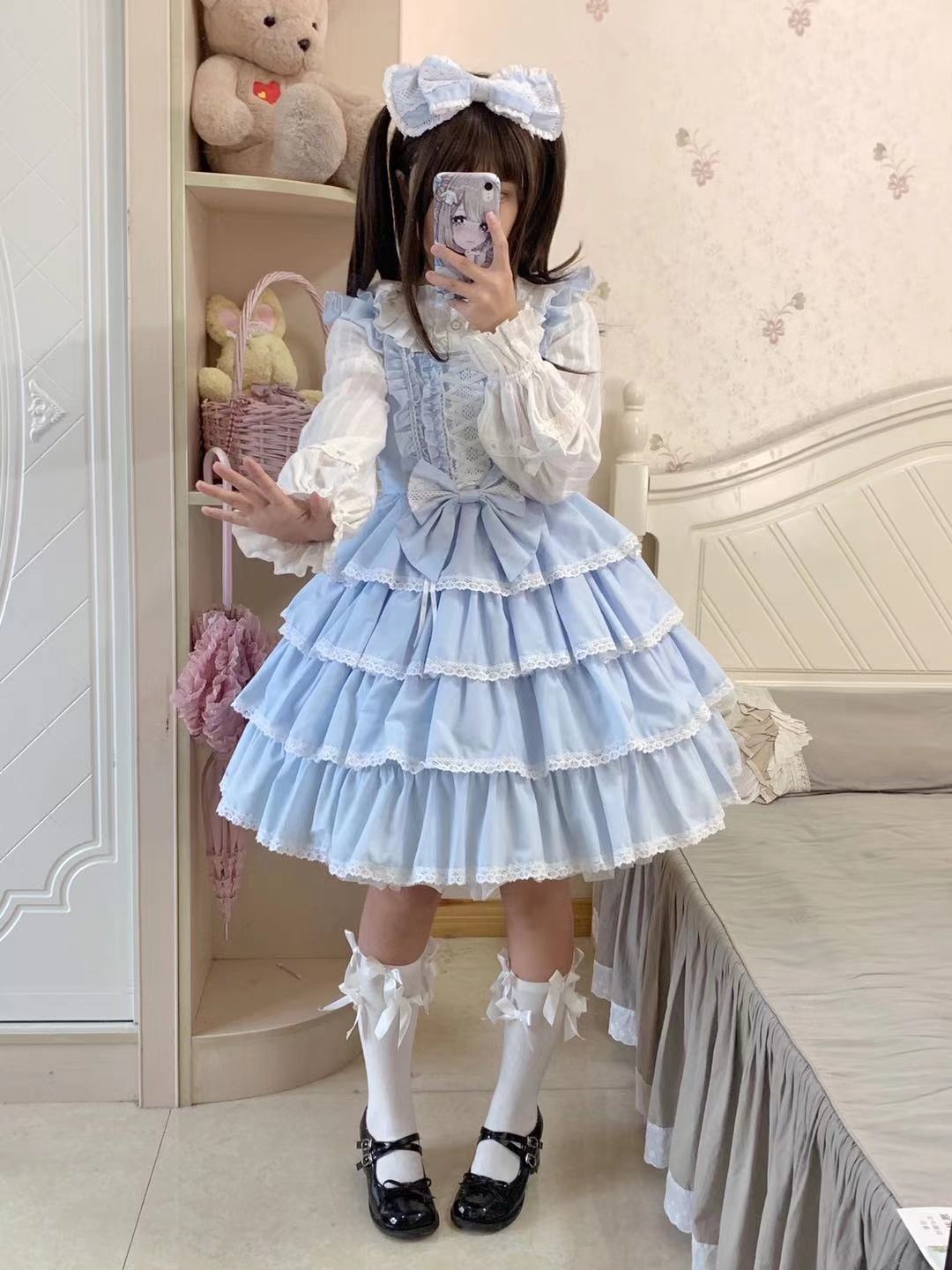Princess Tata Kawaii Solid Color Lolita JSK