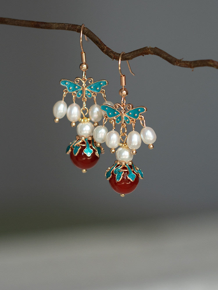 Ming Dynasty Cloud Collar Antique Earrings | Hanfu Jewelry