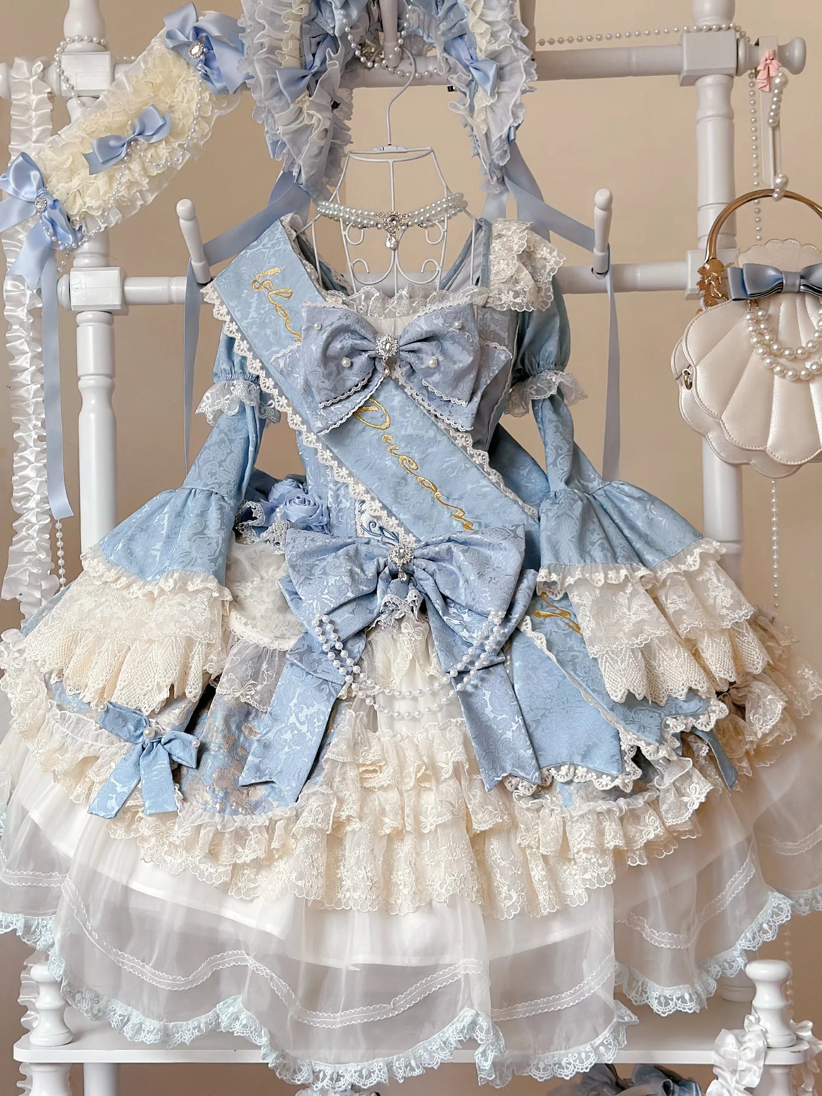 Cloris's Kiss - Gorgeous Sweet Lolita OP Dress, Detachable Hand Sleeves