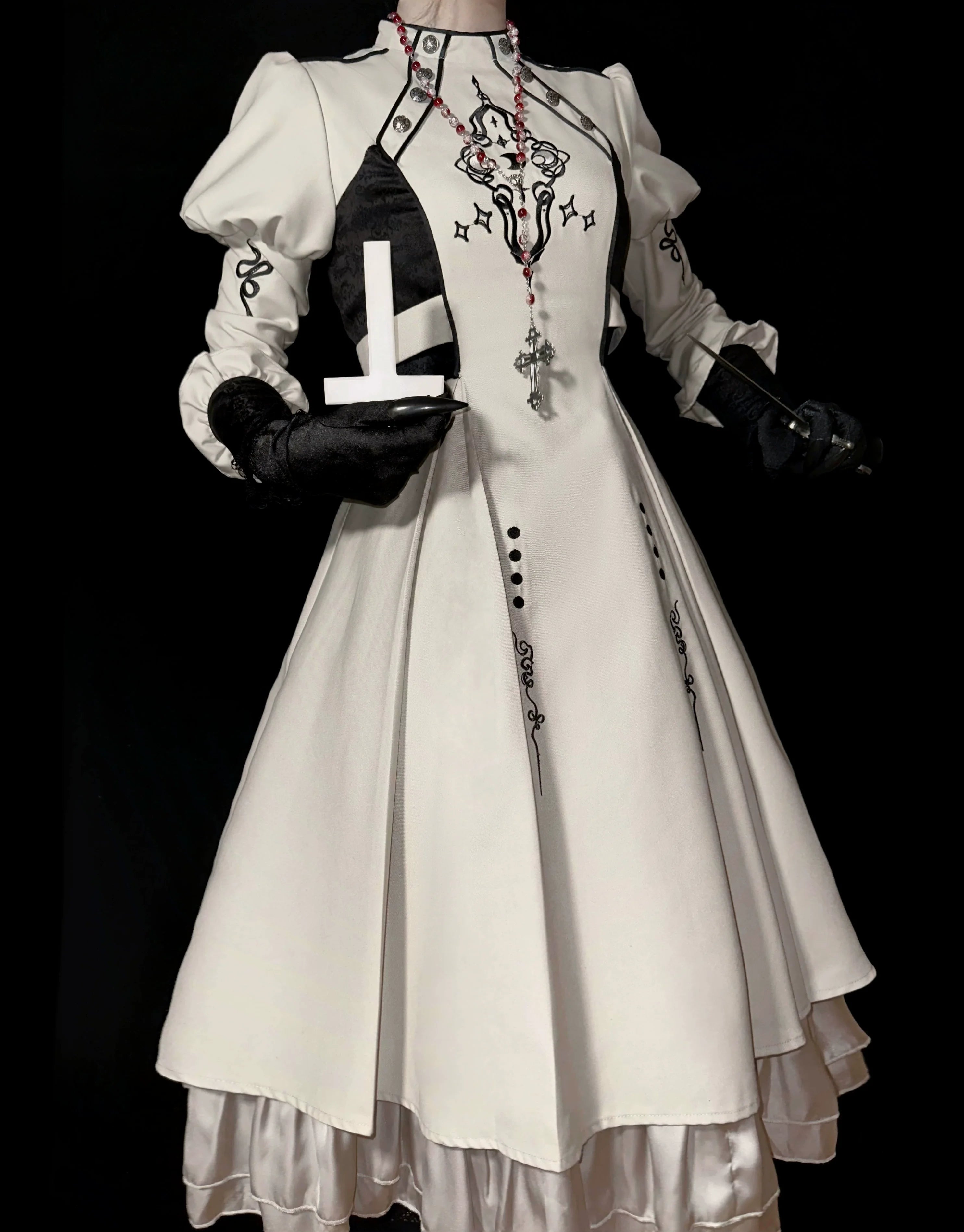 Full Moon Charm - Gothic Lolita OP Dress Dark Themed Dress Short Style