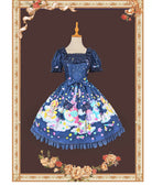 Sleepy Bear - Kawaii Lolita Bear and Star Printed Dress