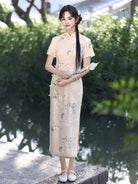 Short Sleeve Long Cheongsam | First Spring
