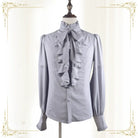 Endless Promises - Vintage Ouji Lolita Shirt with Ruffle and Jabot Collar