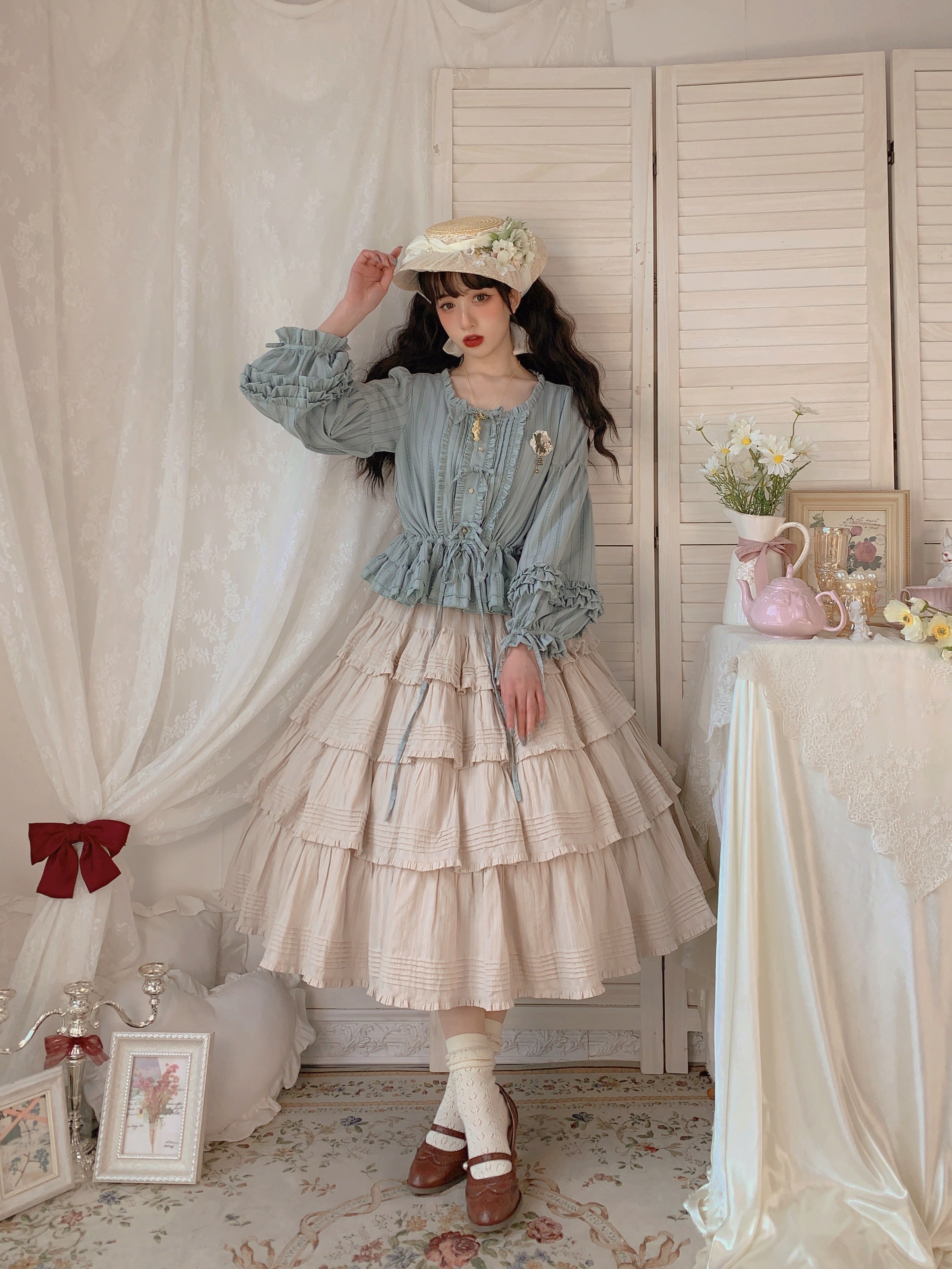 Heidi Cotton Lolita Tiered SK Skirt