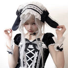 Vintage Petal Rabbit - Old School Lolita Headdress Suit With Bunny Ear