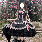 Miss Pearl - Halter Neck Sweet Lolita JSK Dress, Tiered Skirt